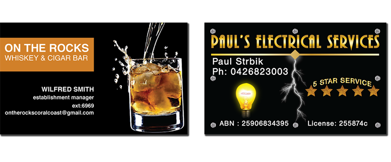 best graphic designer darwin business cards lukerative design